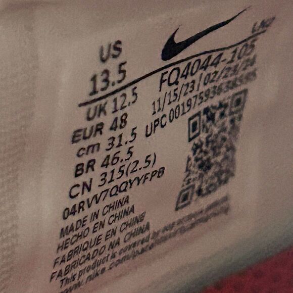 Nike Vapor Edge Pro 360 2 “White University Red” Men’s Size 13.5 Football Cleats - Picture 8 of 8